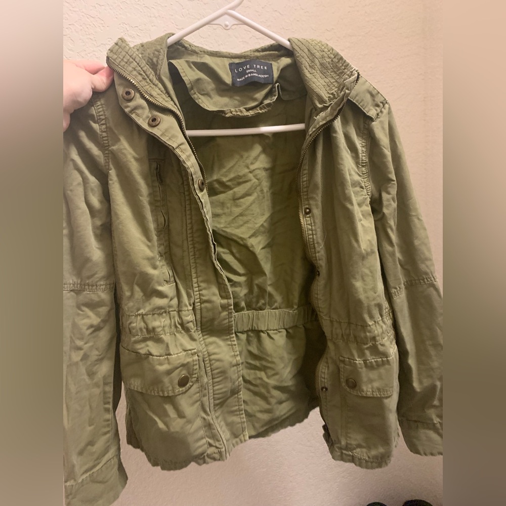 Love Tree Green Military Jacket